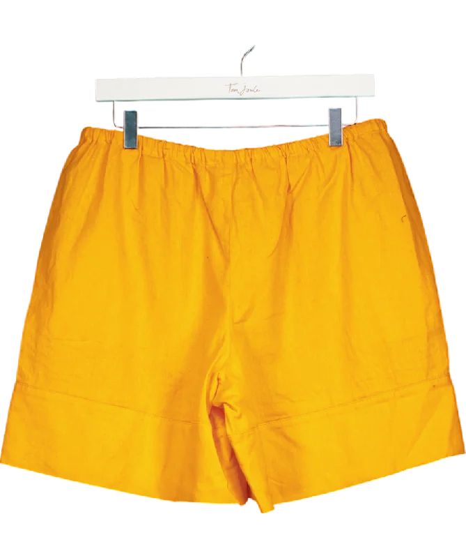 Score Huge Discounts Today!Free People Linen Blend Orange Shorts UK M