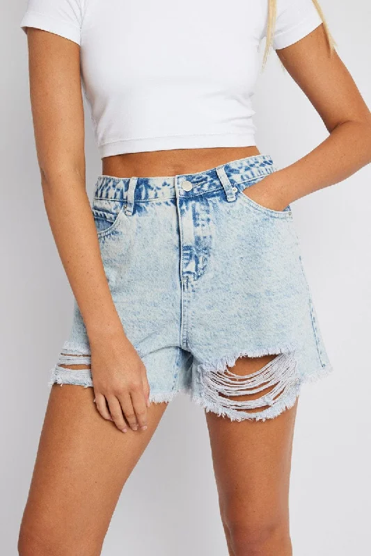 Best Deals Just for You!Denim High Rise Denim Short Ripped