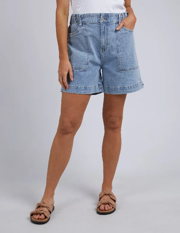 Stock Up and Save!Elm Atlas Denim Short Mid Blue Wash