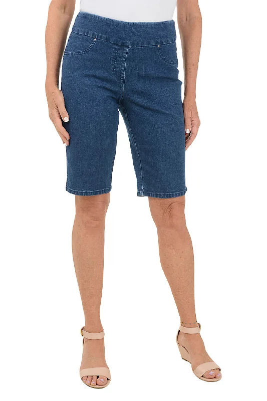 Shop Before It’s Gone!Pull-On Stretch Denim Bermuda Short