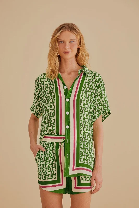 Exclusive Savings This Week!Green Pineapple Scarf Shorts
