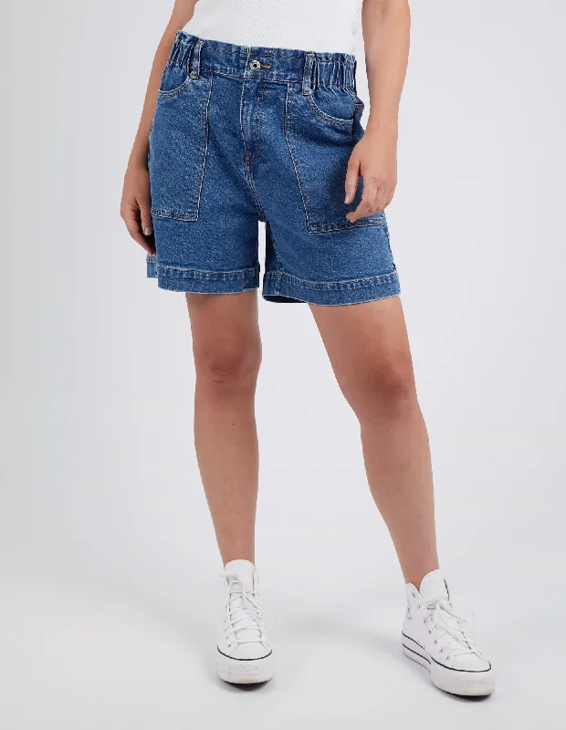 Unbeatable Prices!Elm Atlas Denim Short Dark Blue Wash