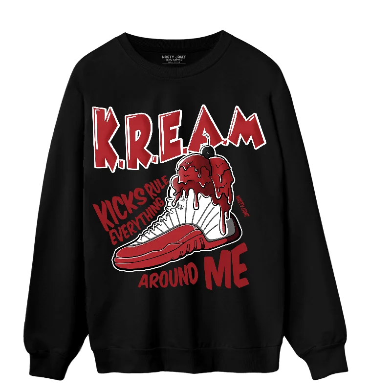 NastyJamz Cherry 12s Sweatshirt Match Kream Sneaker