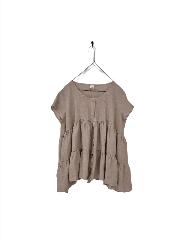 Violette Linen Tiered Top