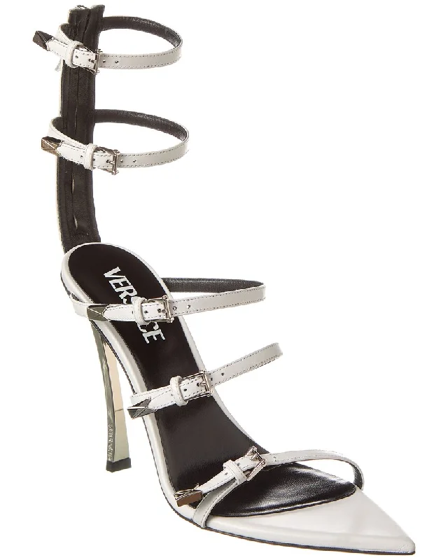 Versace Pin-Point Leather Sandal