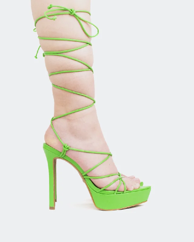 Nevis, Green Leather/Cuir Vert