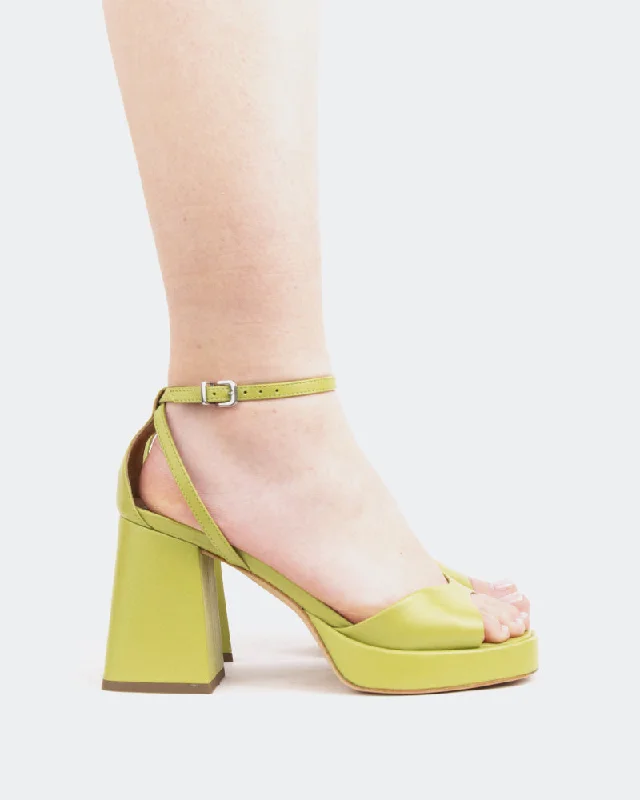 Pujol, Green Leather/Cuir Vert