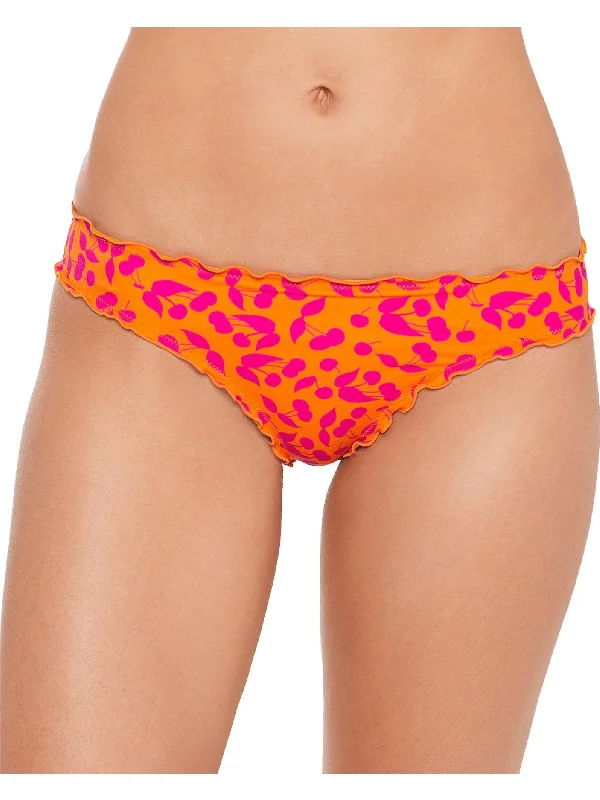 Juniors Cherry On Top Womens Low Rise Hipster Bikini Swim Bottom