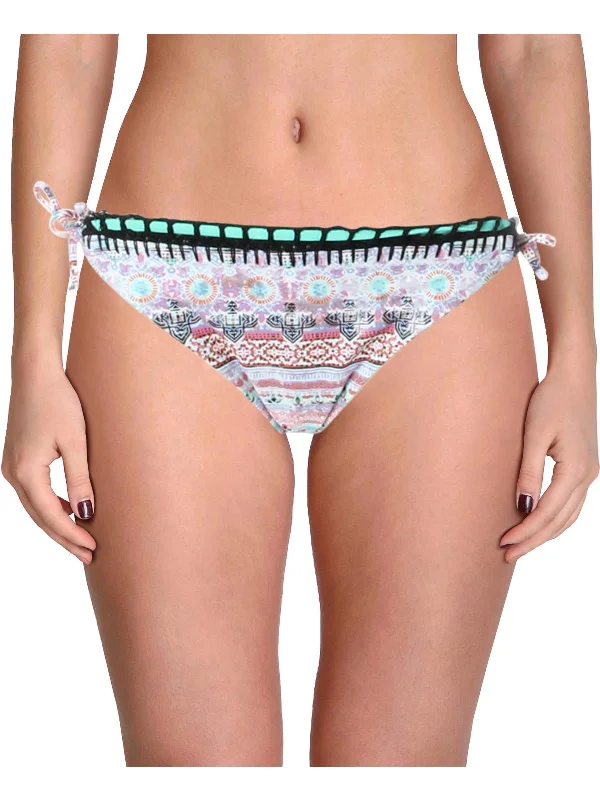 Womens Tribal Print Side Tie Bikini Swim Bottom