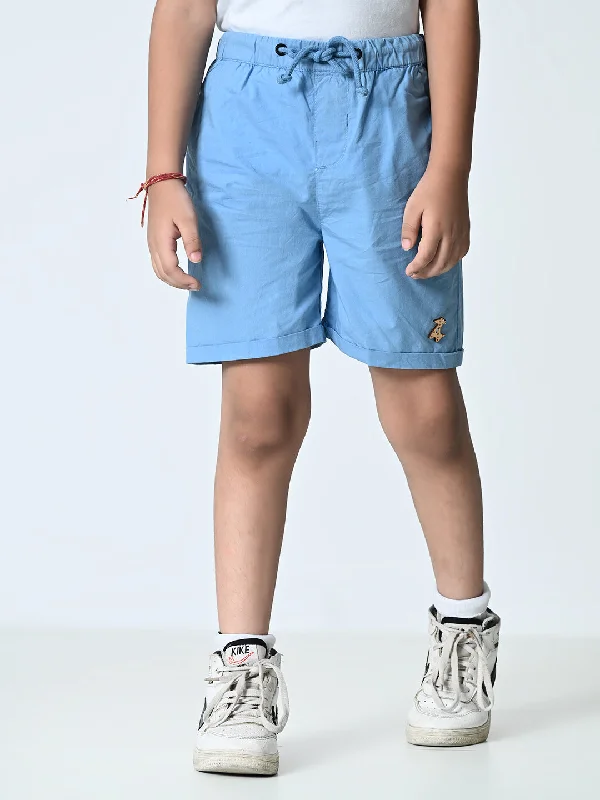 Boys Solid Cotton Shorts