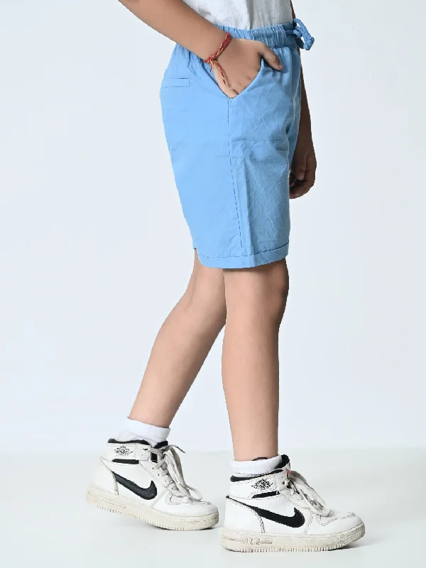 Boys Solid Cotton Shorts