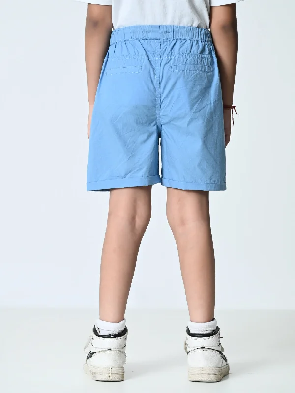 Boys Solid Cotton Shorts