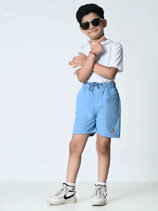 Boys Solid Cotton Shorts