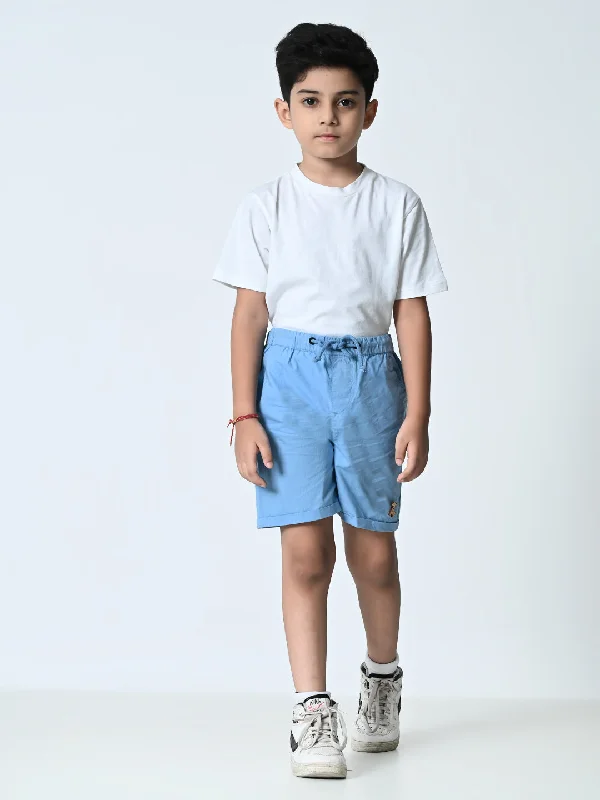 Boys Solid Cotton Shorts