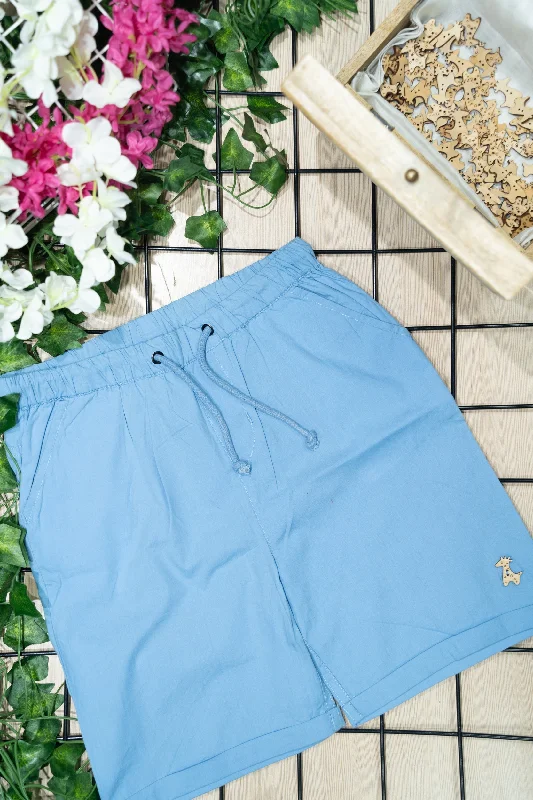 Boys Solid Cotton Shorts