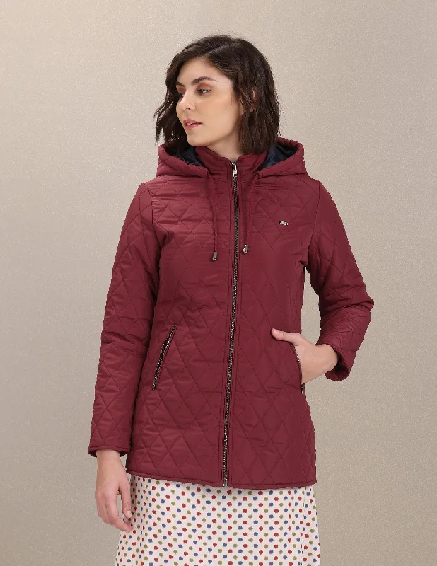 Hooded Solid Padded Longline Jacket