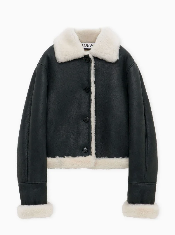 Jacket in shearling