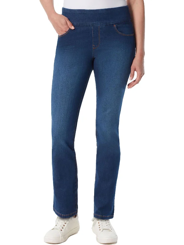 Buy More, Pay Less!Amanda Womens High Rise Pull On Straight Leg Jeans