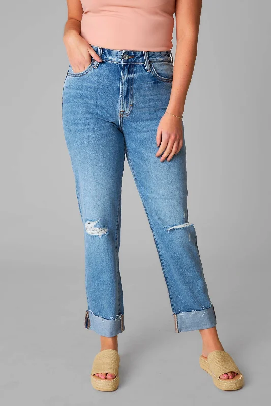 Shop Early, Save Big!Bailey High Rise Slim Boyfriend Jean In Medium Blue