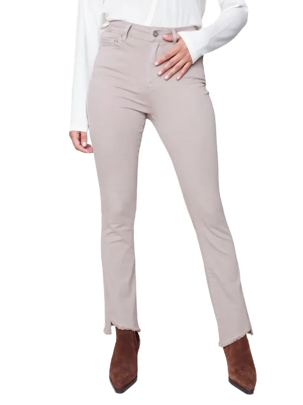 Shop Now and Save!Bootcut Jeans With Asymmetrical Fringed Hem In Almond