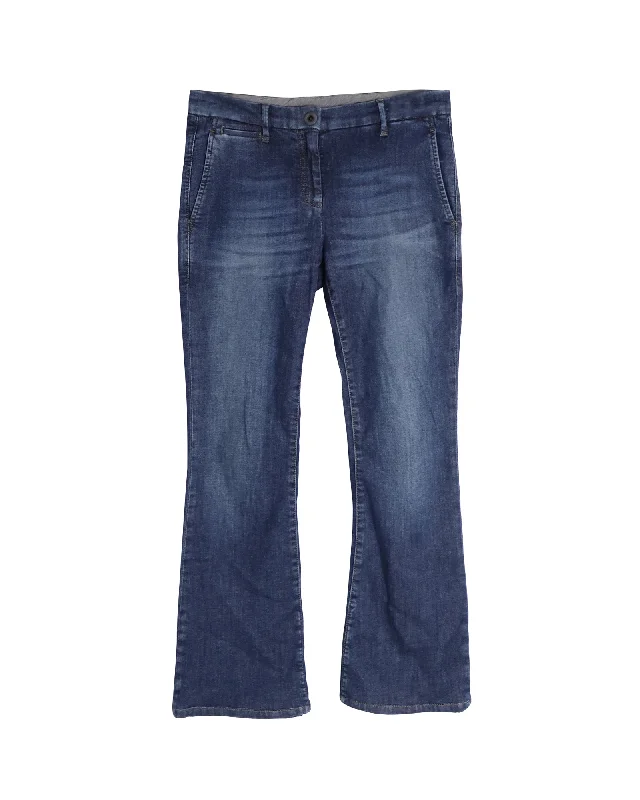 Your Discount is Waiting!Brunello Cucinelli Boot-Cut Jeans in Blue Cotton Denim