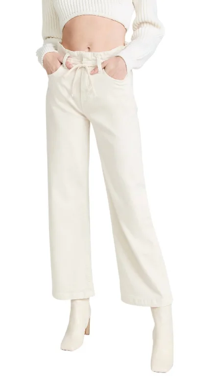 Today Only – Don’t Miss It!Carly Jeans With Waistband Tie In Warm Ecru