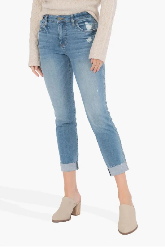Don't Miss Out!Catherine High Rise Fab Ab Boyfriend Jean In Benign Wash