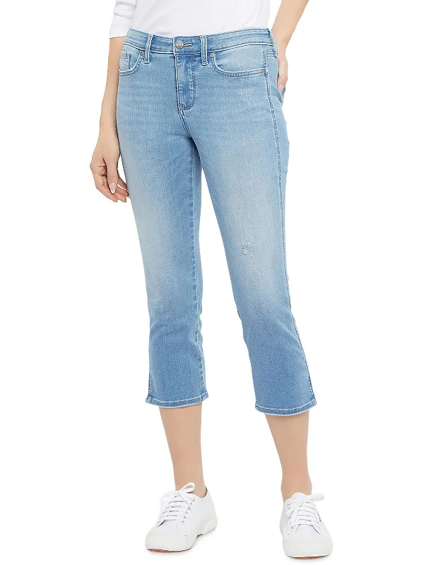 Score Huge Discounts Today!Chloe Womens Mid Rise Split Hem Capri Jeans