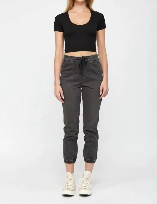 Limited Edition, Limited Price!High Rise Jogger Crop Jean In Pickle