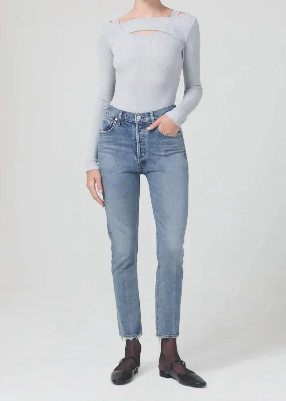 Your Chance to Save is Now!Jolene High Rise Straight Jeans In Dimple