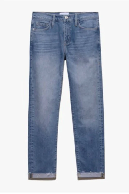 Save Money, Shop Happy!Le Garcon Rolled Raw After Jeans In Blue