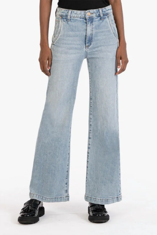 Get More, Spend Less – Shop Now!Meg High Rise Trouser Wide Leg Jean In World Wash