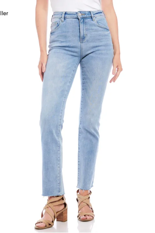 Your Favorite Items on Sale Now!Raw Hem Straight Jean In Light Blue