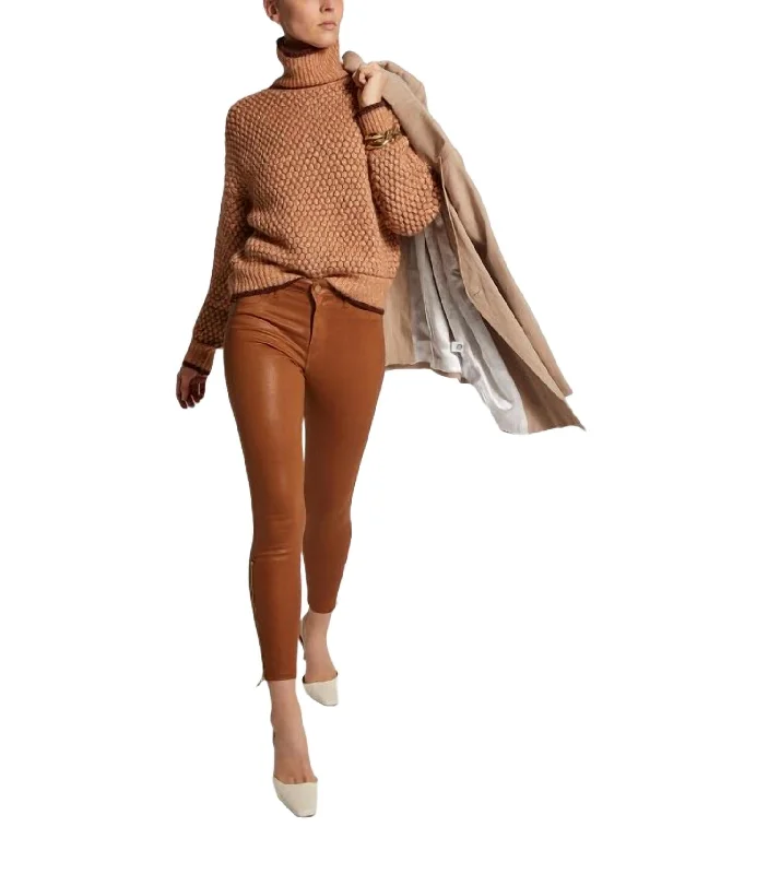 Save More Than Ever!Sabine High Rise Coated Skinny Jean In Dark Khaki