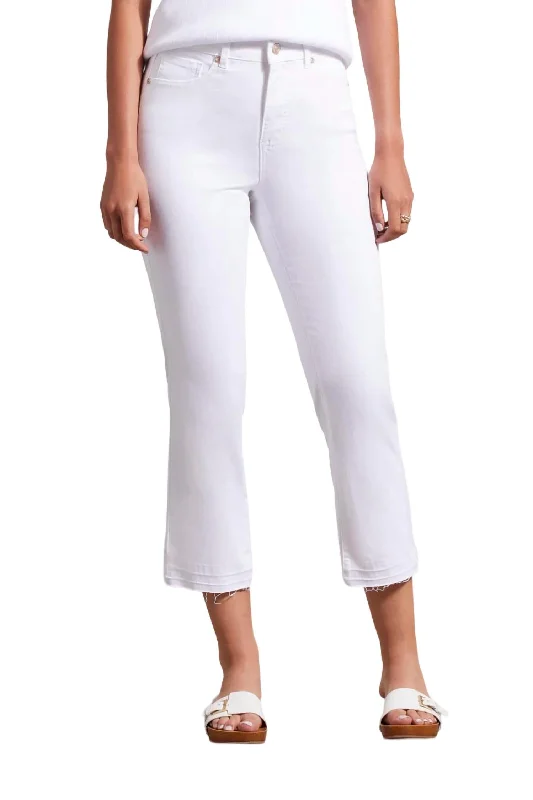 Huge Price Cuts Await!Sophia Microflare Crop Jeans In White