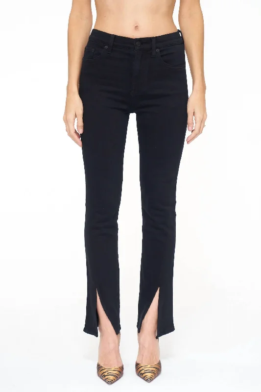 Biggest Sale of the Season!Teagan High Rise Vented Straight Jean In Black