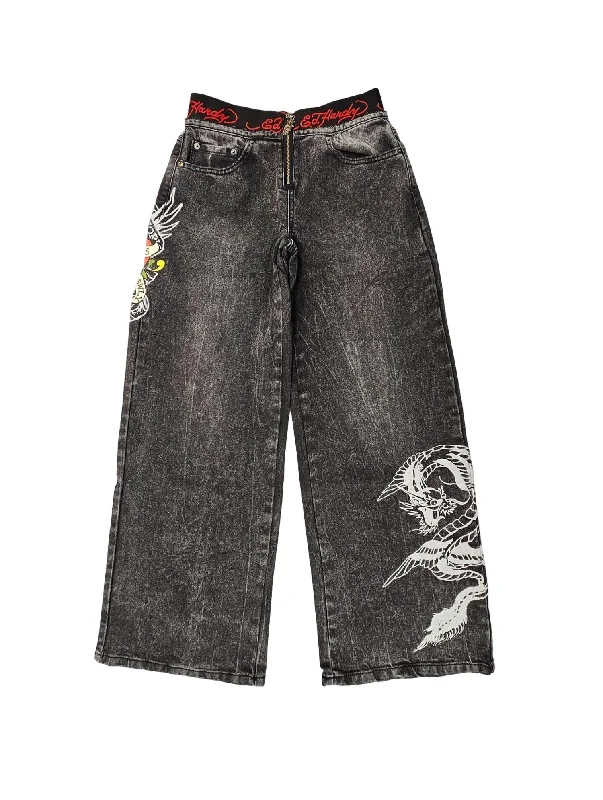 Every Deal is a Steal!Women's Lks Dragon Front Zip Jean In Vintage Grey
