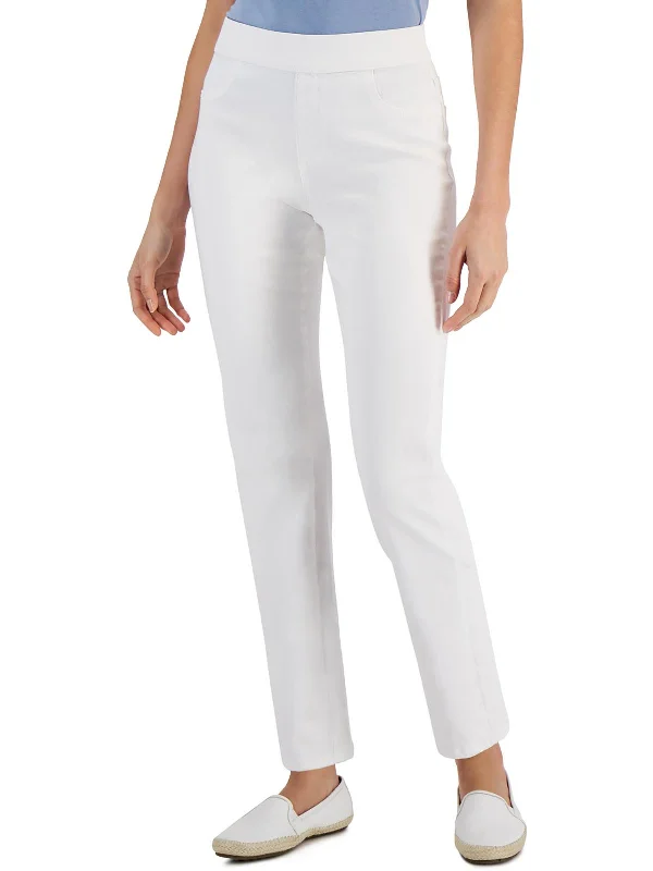 Your Exclusive Offer Awaits!Womens Mid Rise Knit Straight Leg Jeans