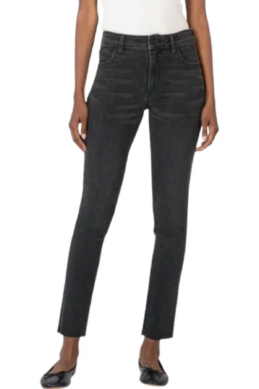 Massive Price Cuts!Women's Reese High Rise Fab Ab Ankle Jeans In Respectable With Black Base Wash Massive Price Cuts!Women's Reese High Rise Fab Ab Ankle Jeans In Respectable With Black Base Wash