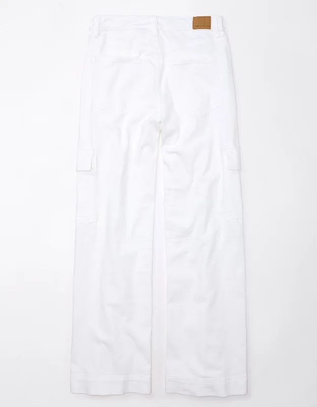 Get More for Less!AE Dreamy Drape Stretch Super High-Waisted Cargo Baggy Wide-Leg Jean
