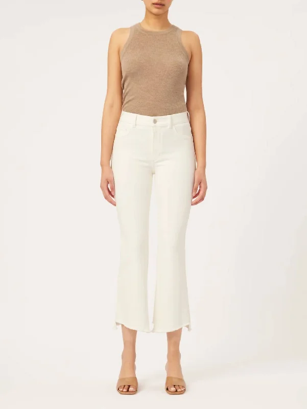 Don't Miss Out!Bridget Boot High Rise Instasculpt Jeans In Milk Frayed