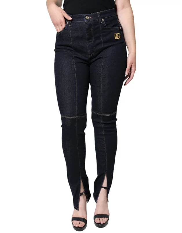 Only a Few Left – Order Now!Dolce & Gabbana  Cotton Blend Skinny blue Women's Jeans