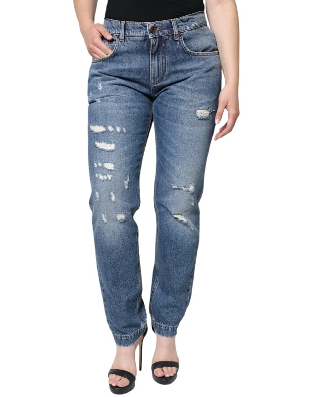 The Best Sale of the Year!Dolce & Gabbana  Cotton Tatte Boyfriend  Women's Jeans