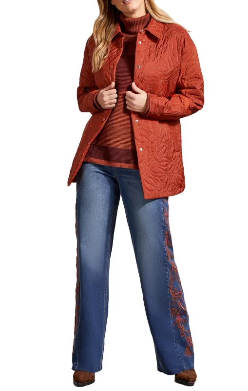 Limited-Time Price Drop!Embroidered High Rise Jeans In Blue Wash
