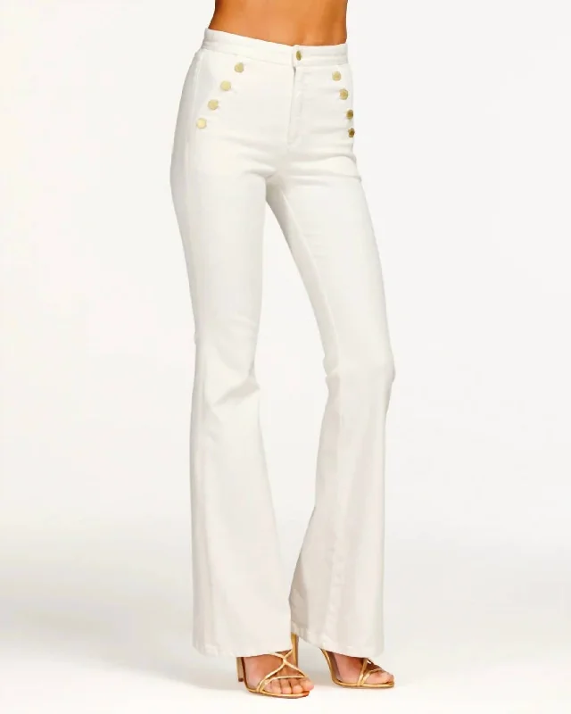 Hurry! While Supplies Last!Helena High Rise Flare Jean In White