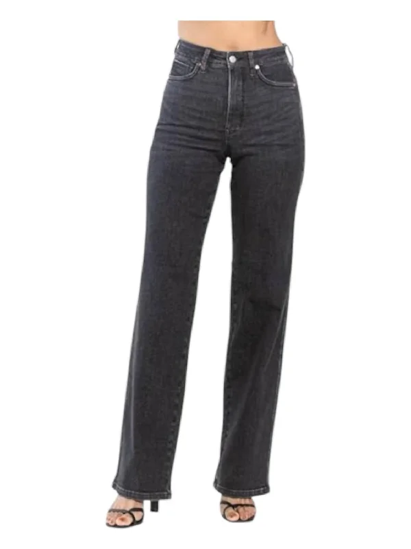 Your Favorite Items on Sale Now!High Waist Tummy Control Straight Jeans In Black