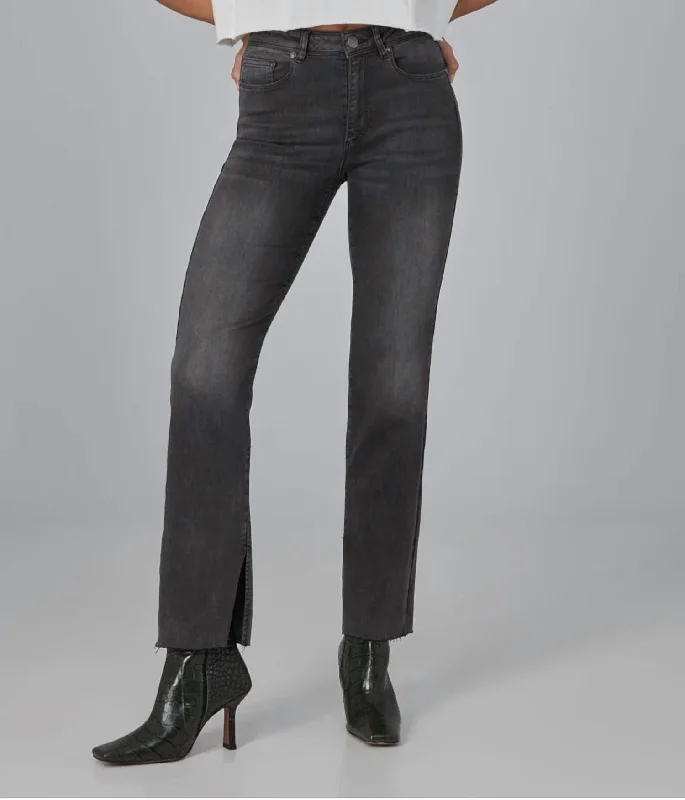 Shop Now and Save!Jasper Mid Rise Straight Jean In Smoky Grey