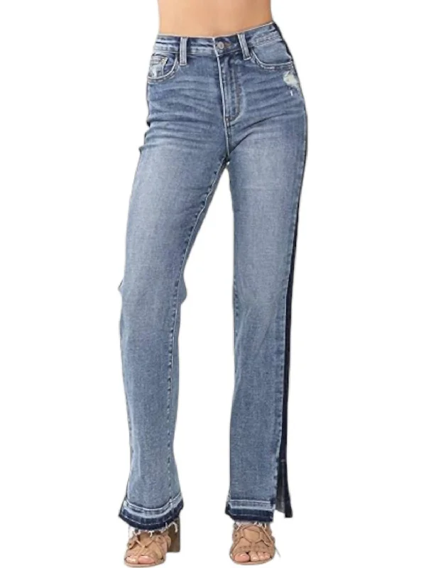 Hurry! While Supplies Last!Mara Side Stripe Jeans In Blue