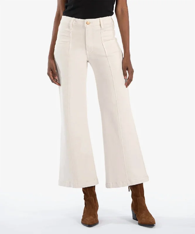 Biggest Sale of the Season!Meg High Rise Wide Leg Jeans In Ecru