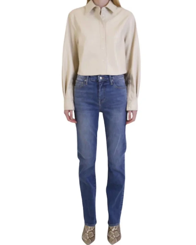 Biggest Sale of the Season!River High Rise Flare Hem Crop Jeans In Saltan